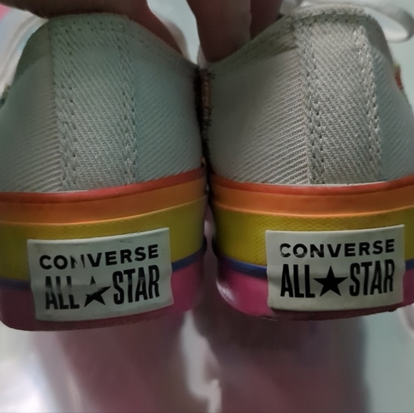 Converse Chuck Taylor All Star Lift Low Rainbow Vintage 🌈 White size 7 - Picture 9 of 16
